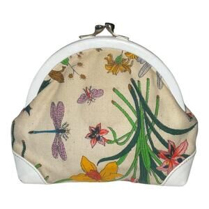 Gucci Floral Vintage Retro Kiss-lock Purse Clutch Rare
